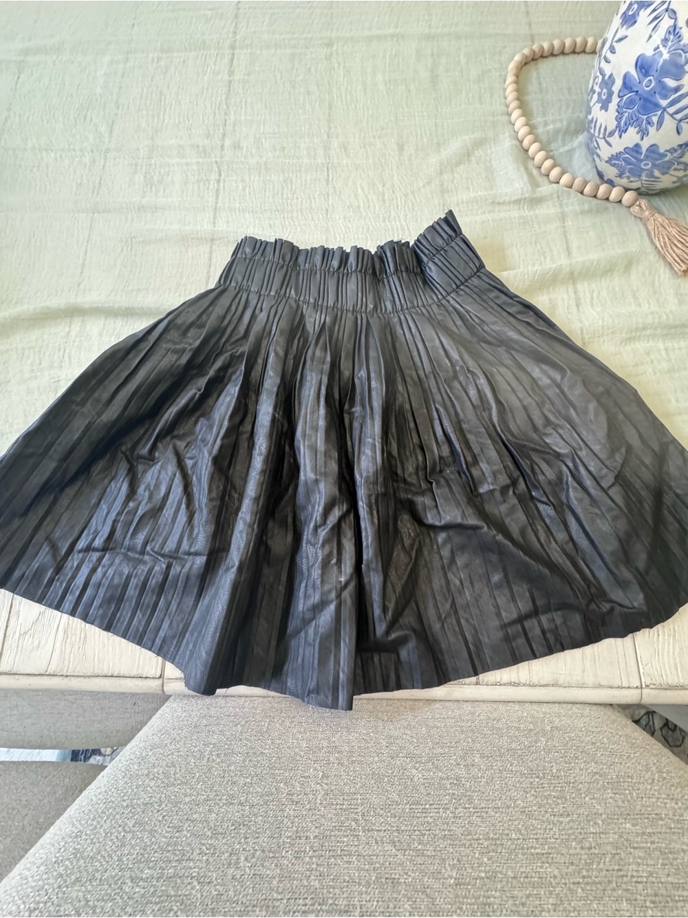 Classic Black Pleated Women's Skirt
